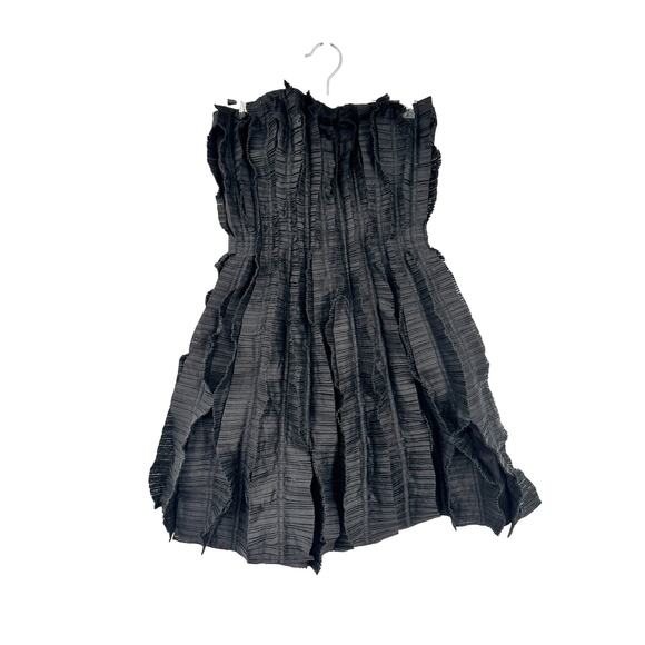 Aje Hybrid Pleated Linen Blend Strapless A-Line Mini Dress Size 6 NWT - Picture 2 of 9